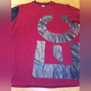 Ecko Unlimited Vintage Large Red Rhino Logo Front And Back Lettering T-Shirt